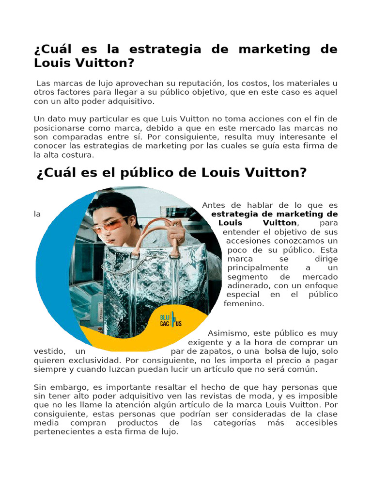 Cuál Es La Estrategia de Marketing de Louis Vuitton | PDF | Marca ...