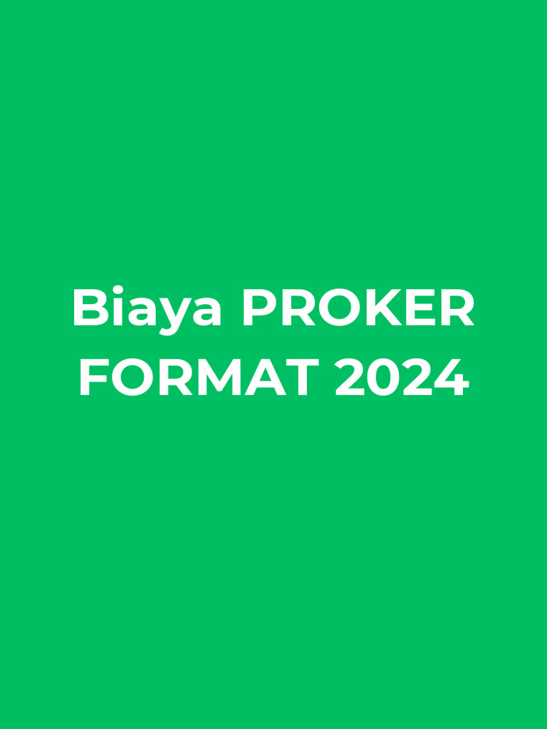 Biaya Proker Format PDF | PDF | Pengembangan Diri | Agama & Spiritualitas