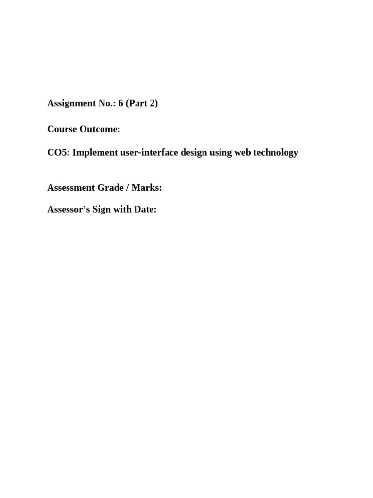 Assignment No 6-Part 2-Write Up | PDF | Career & Growth | Technology ...