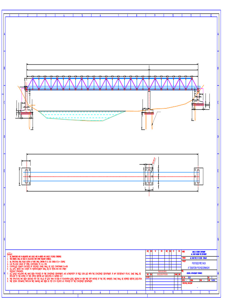 Pipe Bridge Design and Details | PDF | Truss | Structural Engineering