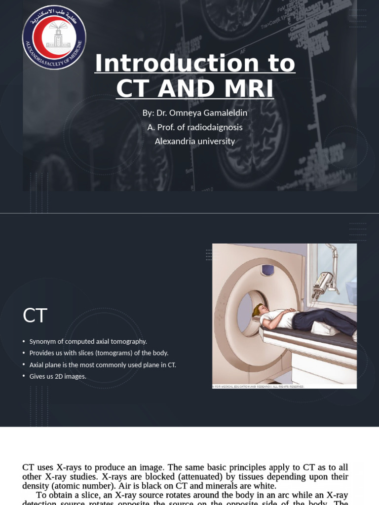 CT and MRI Imaging Techniques Explained | PDF | Ct Scan | Medical ...