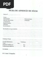 Ficha de inscrição - sócio da  Acsel