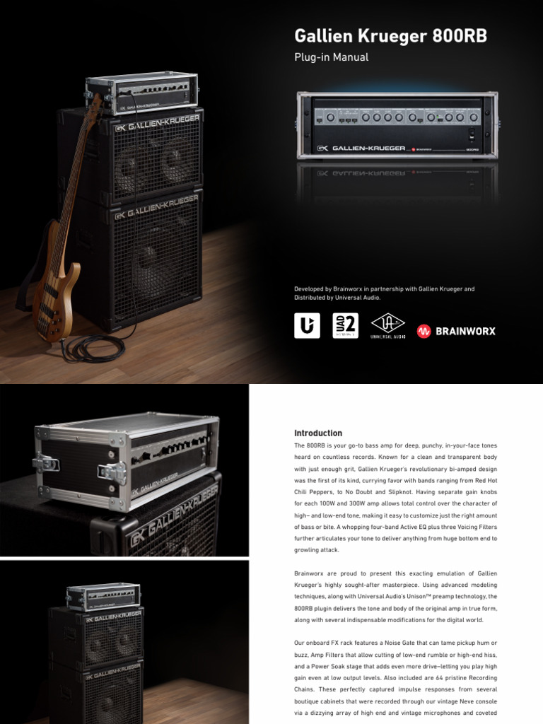 Gallien Krueger 800RB Manual | PDF | Equalization (Audio) | Sound ...