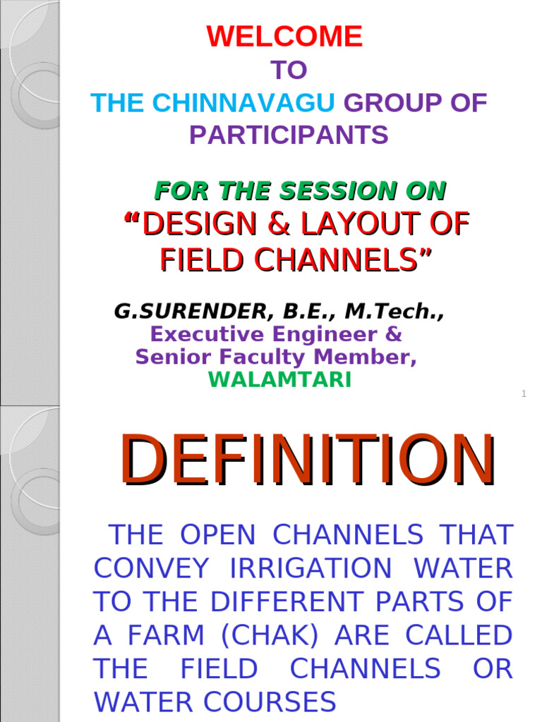 Field Channel Design and Layout Guide | PDF | Irrigation | Contour Line
