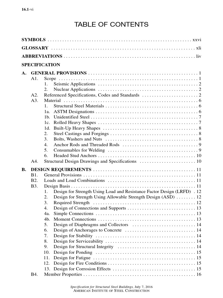 Specification For Structural Steel Buildings 03 | PDF | Deformation ...