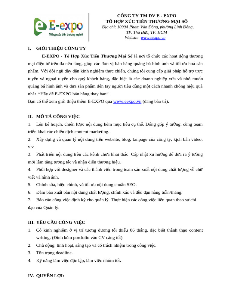 Content Writting E-Expo | PDF