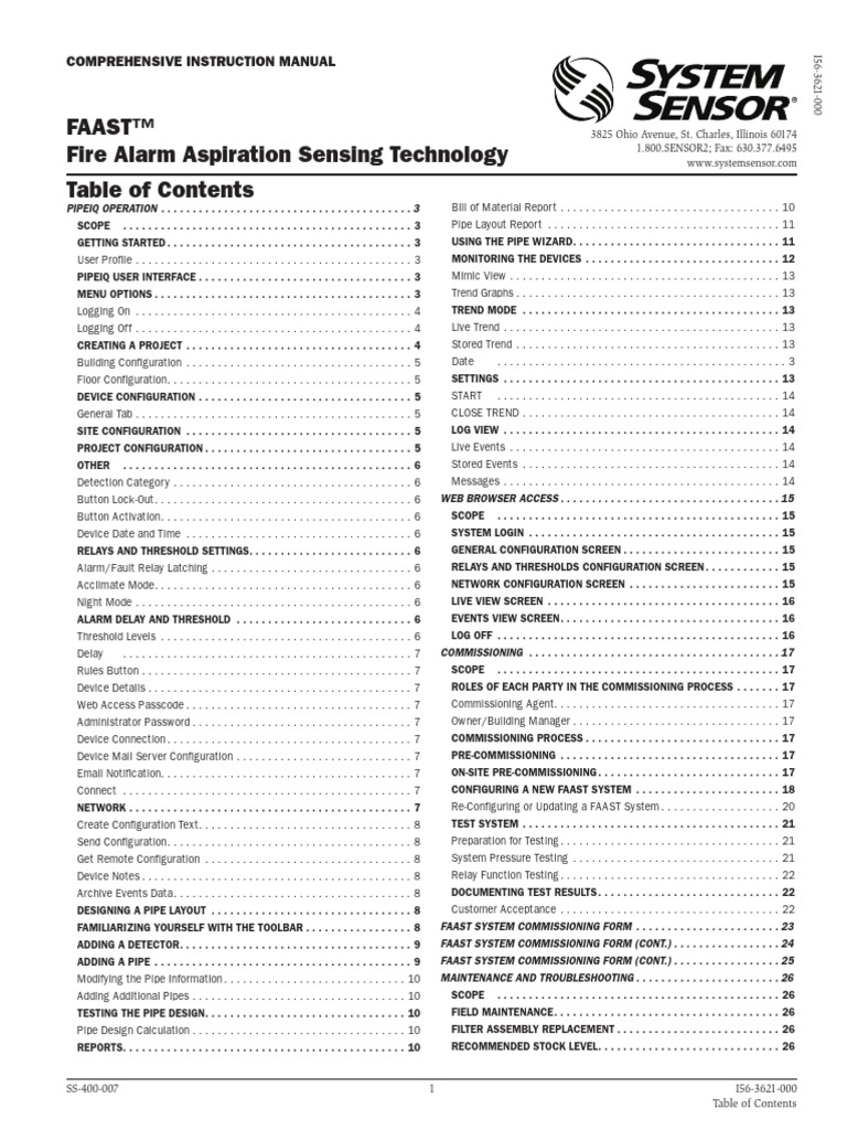 Faast System Sensor | PDF | Window (Computing) | Menu (Computing)