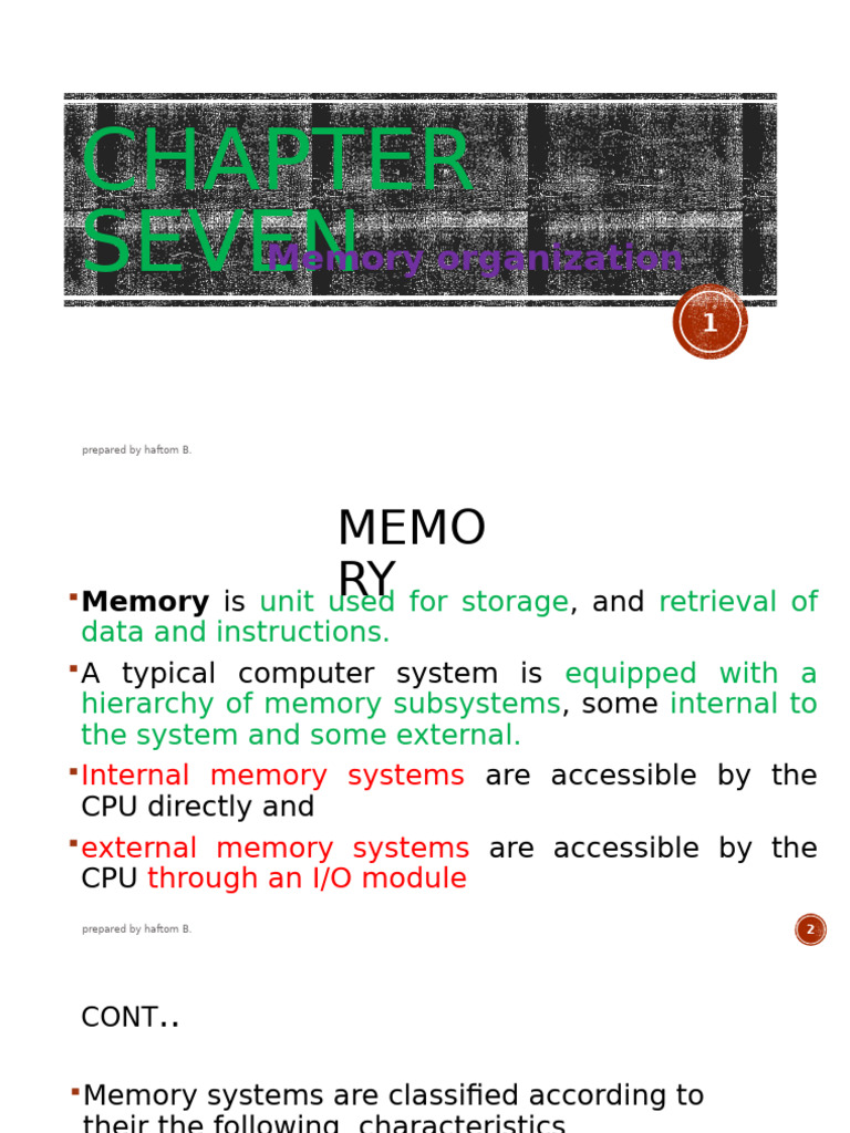 Chapter 7 Memory | PDF | Computer Data Storage | Random Access Memory