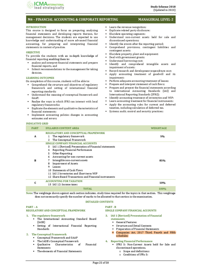 7) FACR (Updated Syllabus) | PDF | International Financial Reporting ...