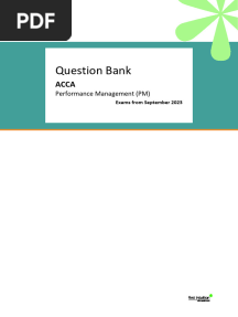 ACCA PM - Question Bank 23-24