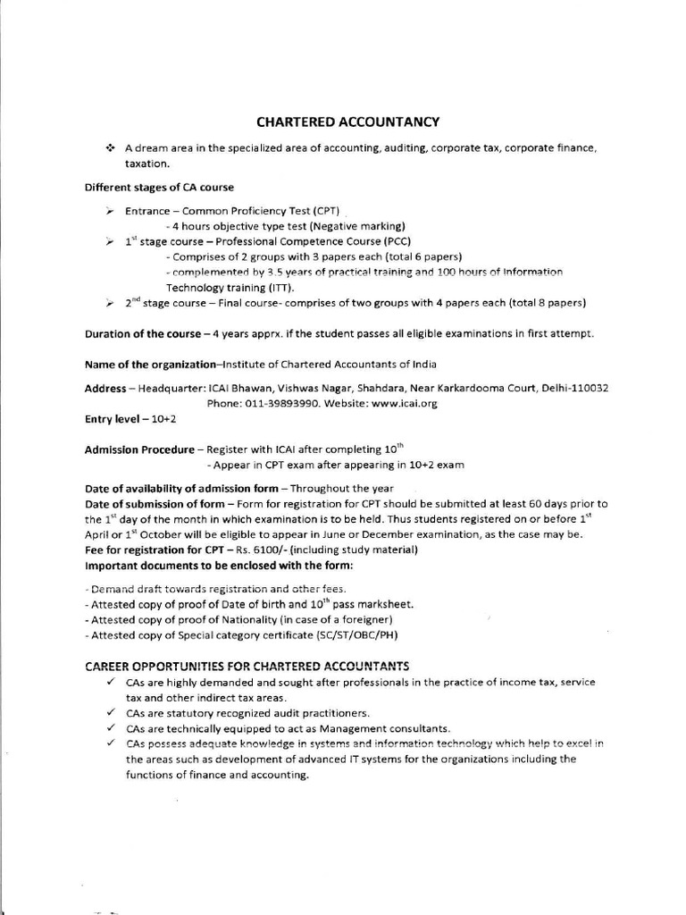 Chartered Accountancy | PDF | Taxes | Accountant