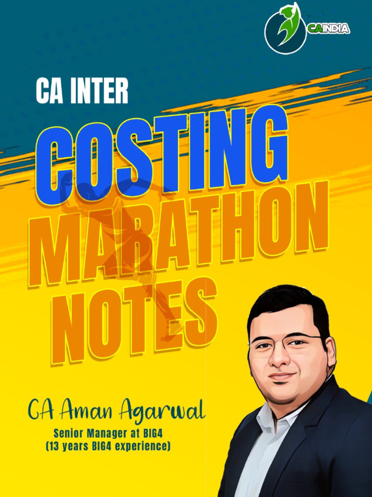 Costing Marathon Notes Sep 24 | PDF