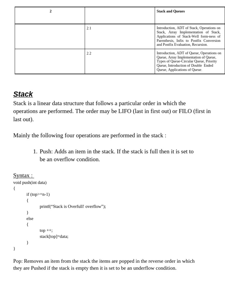 Stacks and Queues | PDF | Queue (Abstract Data Type) | Computer Science