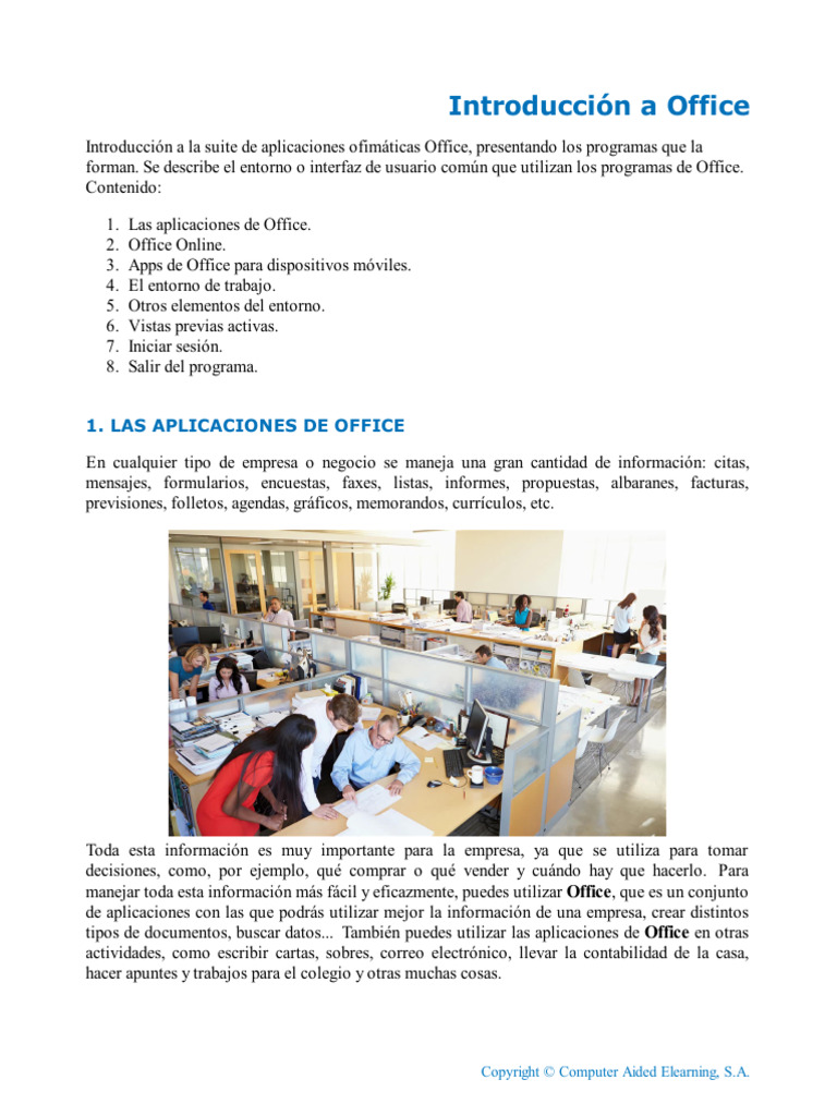 Introduccion A Office | PDF | Microsoft Office | Software de la aplicacion