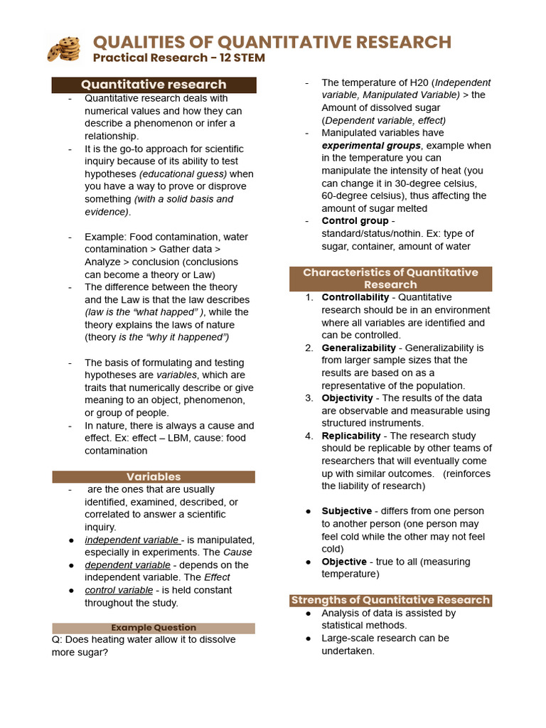 Key Qualities of Quantitative Research | PDF | Statistics | Experiment