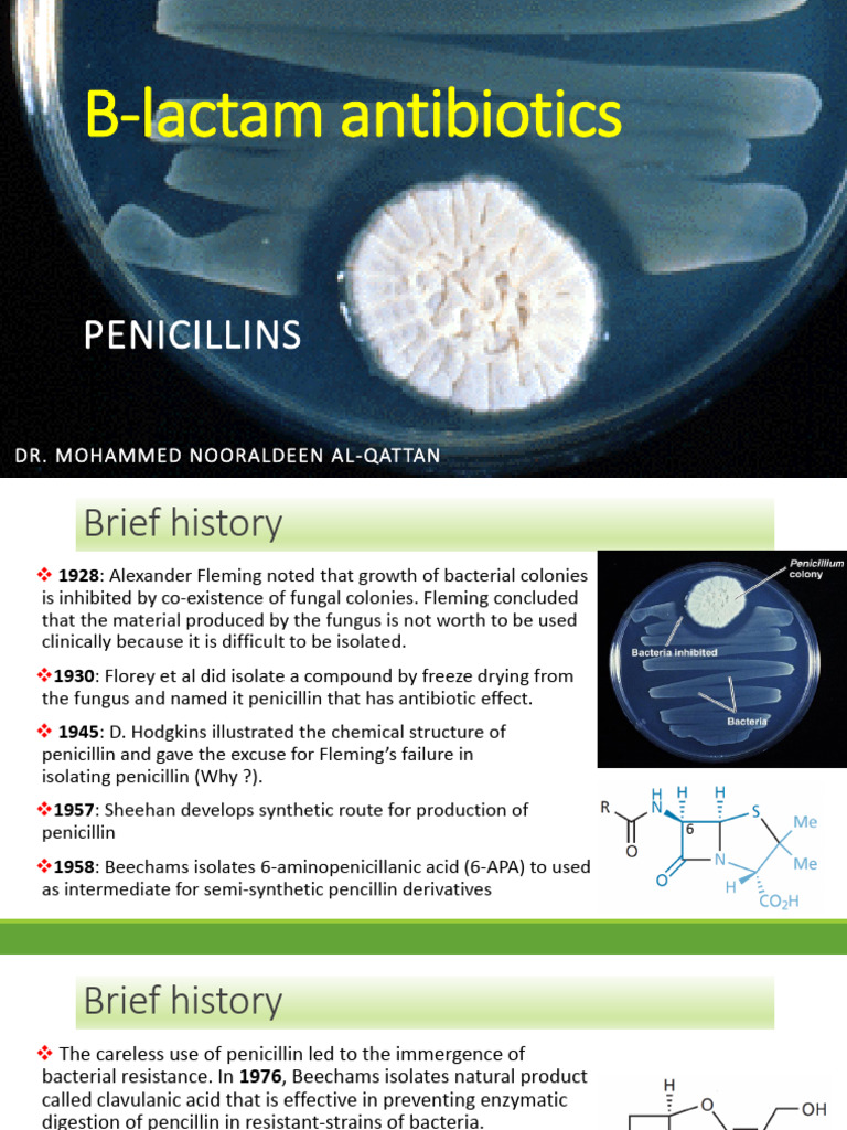 Penicillin: History and Challenges | PDF | Penicillin | Cell Wall