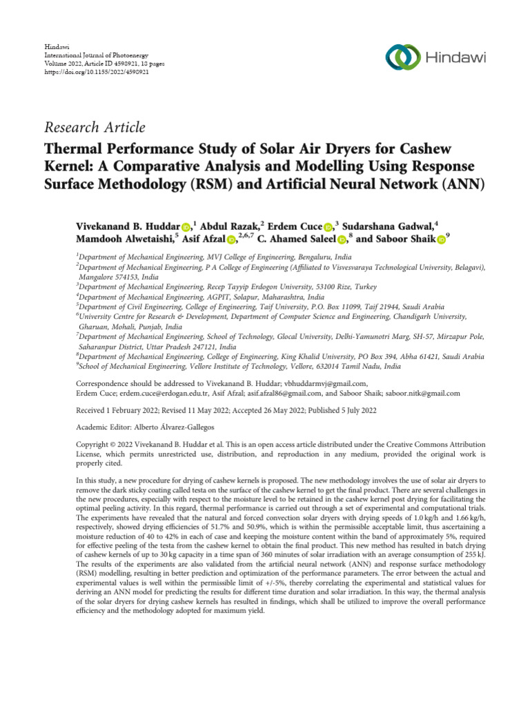 Thermal Performance Study of Solar Air D | PDF | Heat Transfer ...