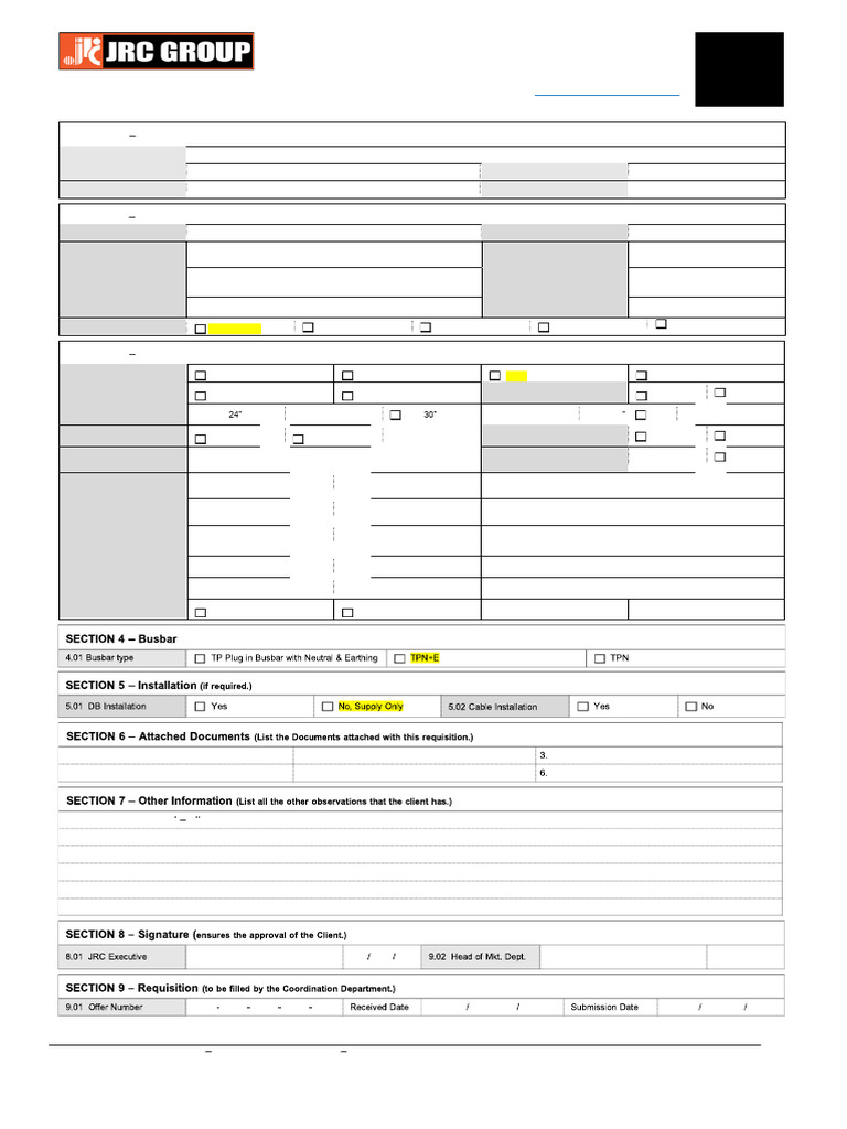 Distribution Box Requisition Form | PDF