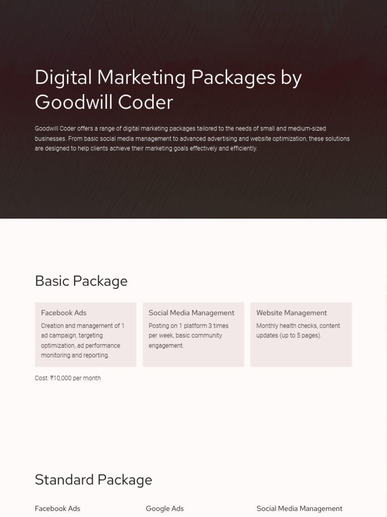 Digital Marketing Packages by Go | PDF | Digital Marketing | Advertising