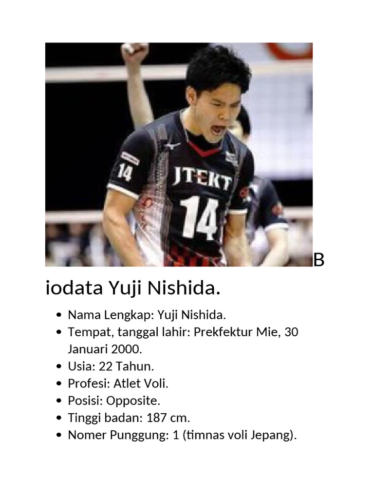 Profil dan Prestasi Yuji Nishida | PDF | Game & Aktivitas