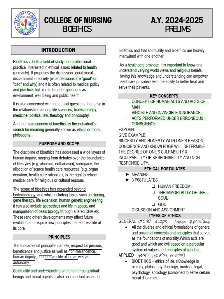 Bioethics1 Pdf Bioethics Morality