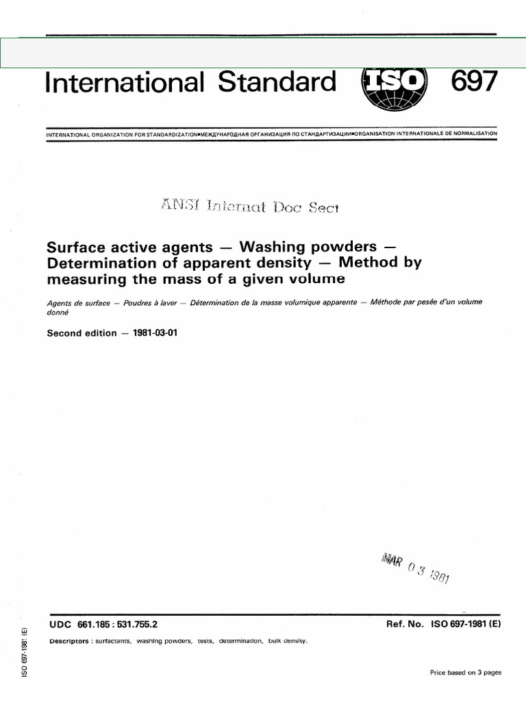 Preview ISO+697-1981 | PDF | Density | International Organization For ...