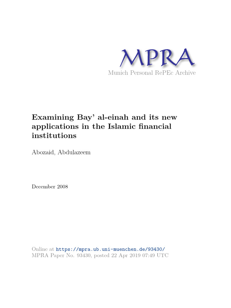 MPRA Paper 93430 | PDF