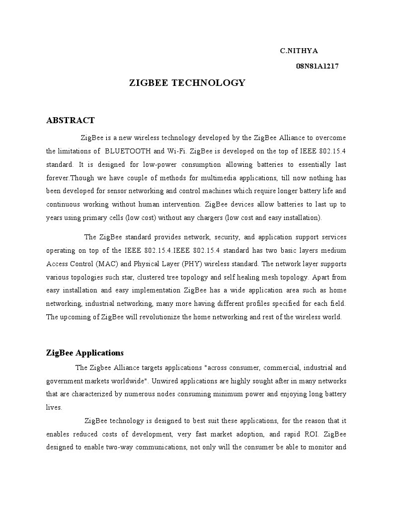 Zigbee | PDF | Business | Technology & Engineering