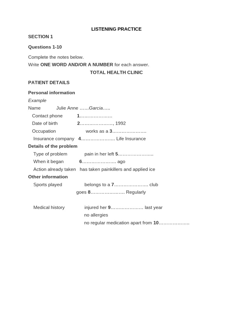 Family 1 Listening 26