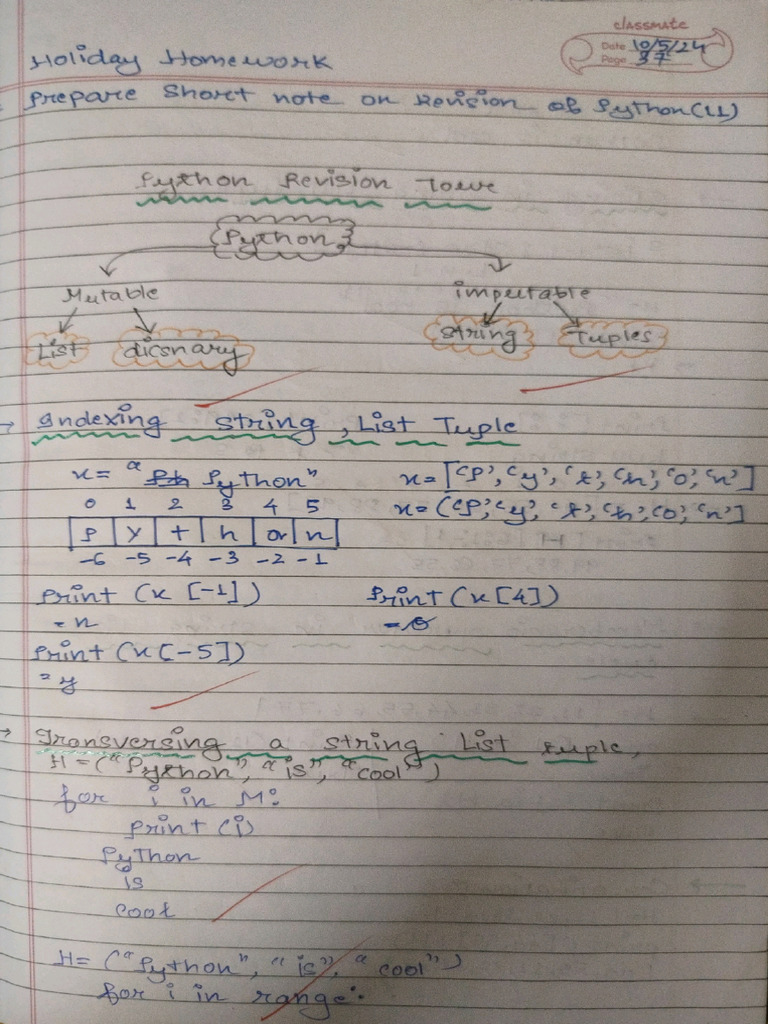 Python Revision | PDF