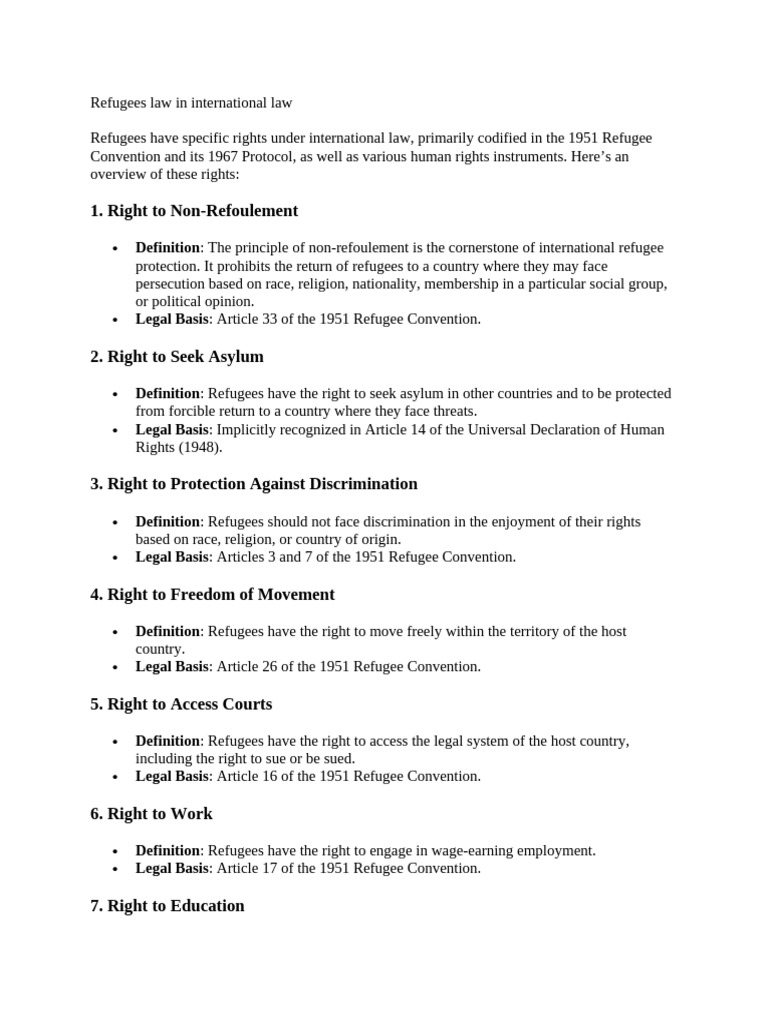 International Refugee Rights Overview | PDF | Citizenship | Nationality