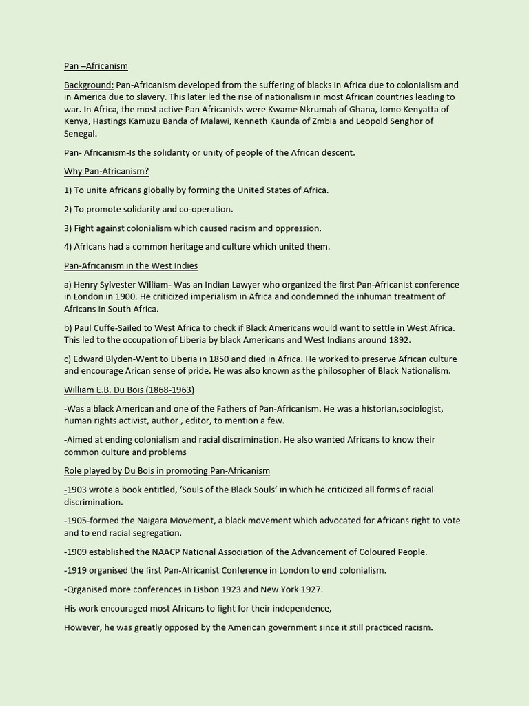 Pan Africanism Pdf