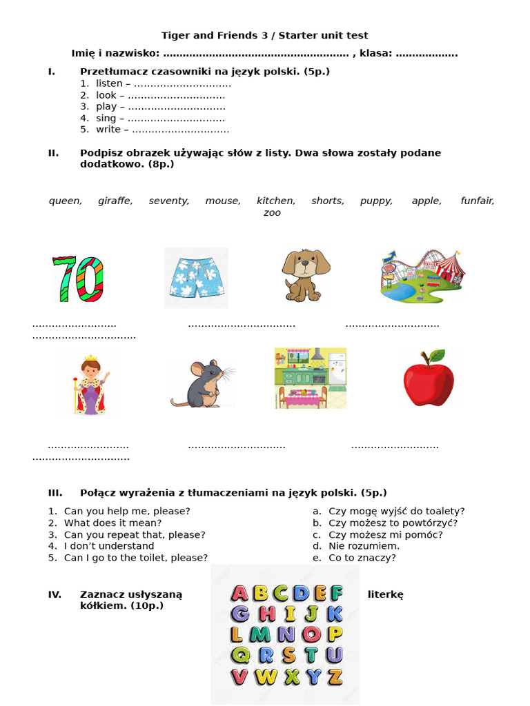 Starter Unit Test | PDF