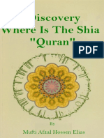 Discovery Where is the Shia Quran by Mufti Afzal Husain Elias
