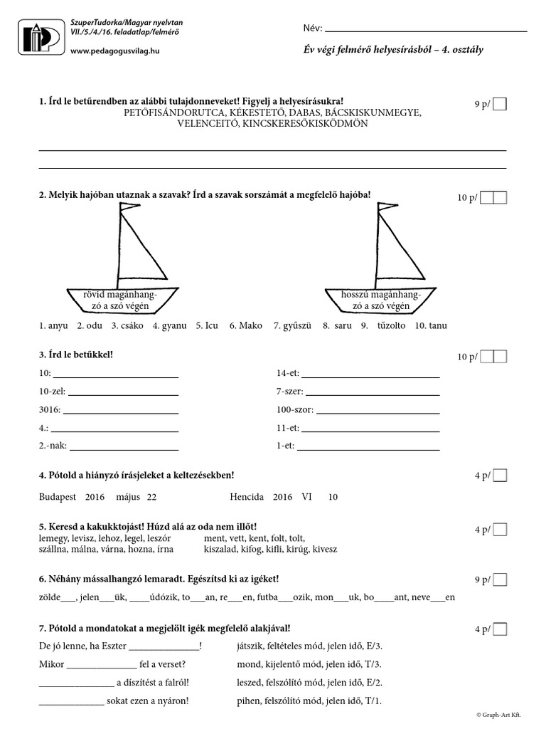 Pip 1605 Mnyelv 4o FL Felm 16 | PDF