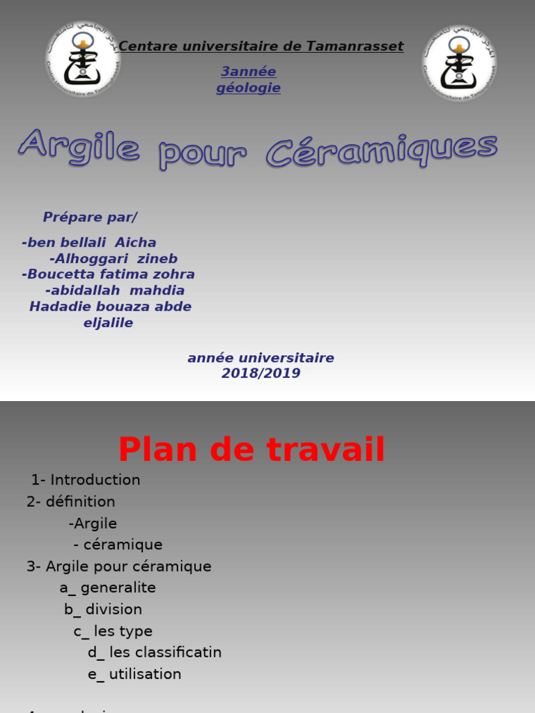 Différences entre argile et céramique PDF Porcelaine Poterie — free download