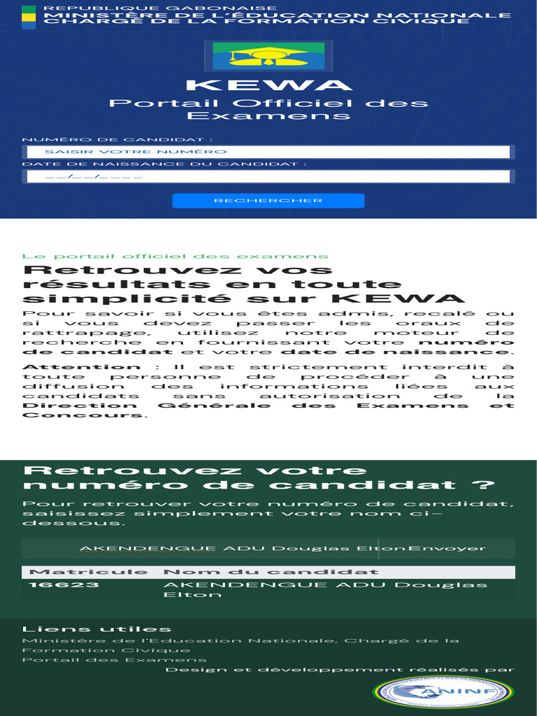 Résultats des Examens Kewa 2025 | PDF