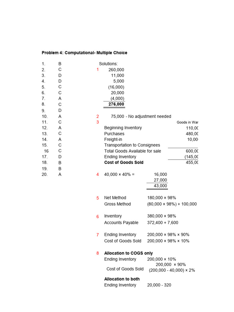 Inventory PDF Cost Of Goods Sold Financial Accounting