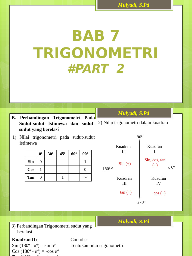 Trigonometri Part 2 Pdf