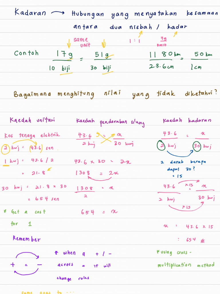 Notes MT F1 Bab 4 | PDF