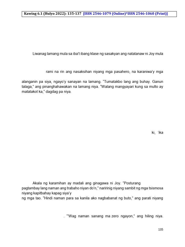 J.R. Jalagat-Kawing 6 | PDF