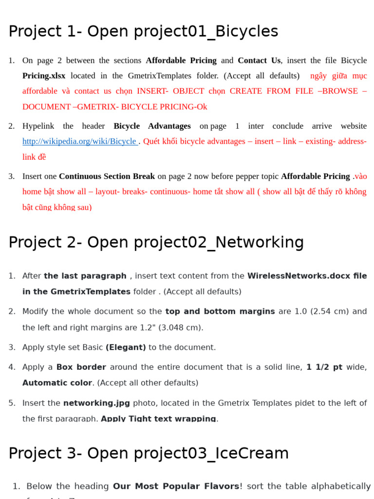 Document Formatting and Content Insertion Guide | PDF