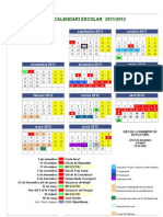Calendari Escolar 2011-2012