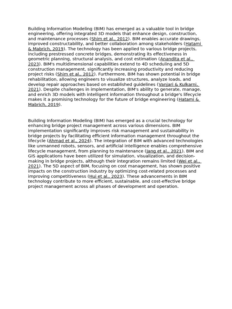 BIM in Bridge Engineering: Enhancing Management | PDF