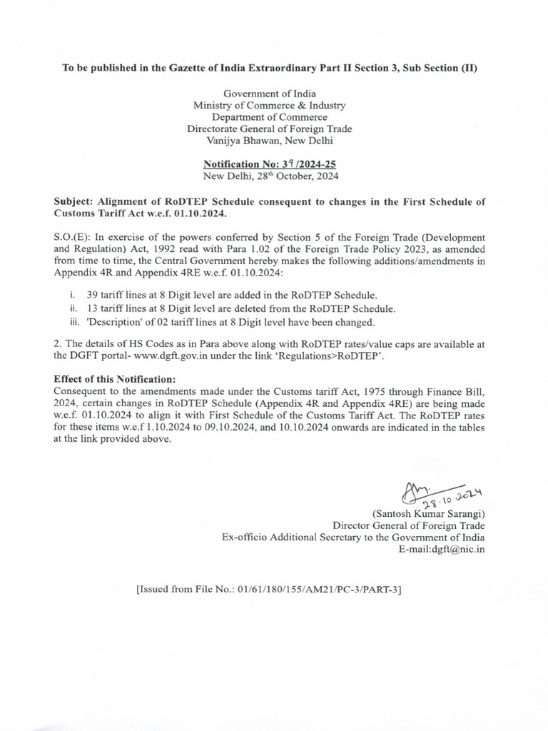 Notification No. 39 (English) | PDF