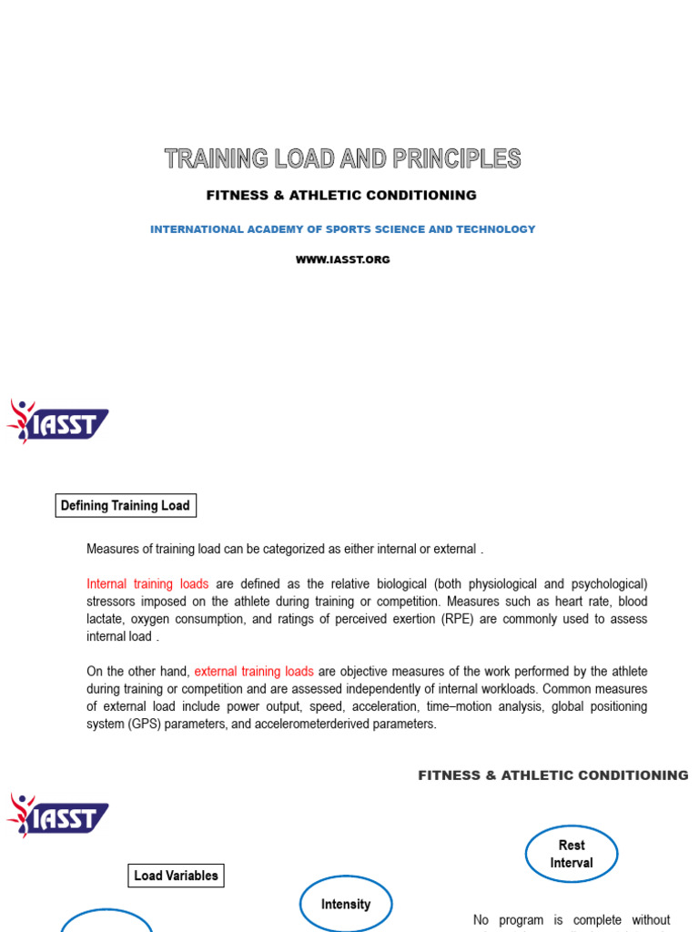 Understanding Training Load Principles | PDF | Physical Fitness