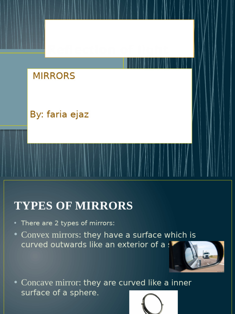 Types and Uses of Mirrors Explained | PDF