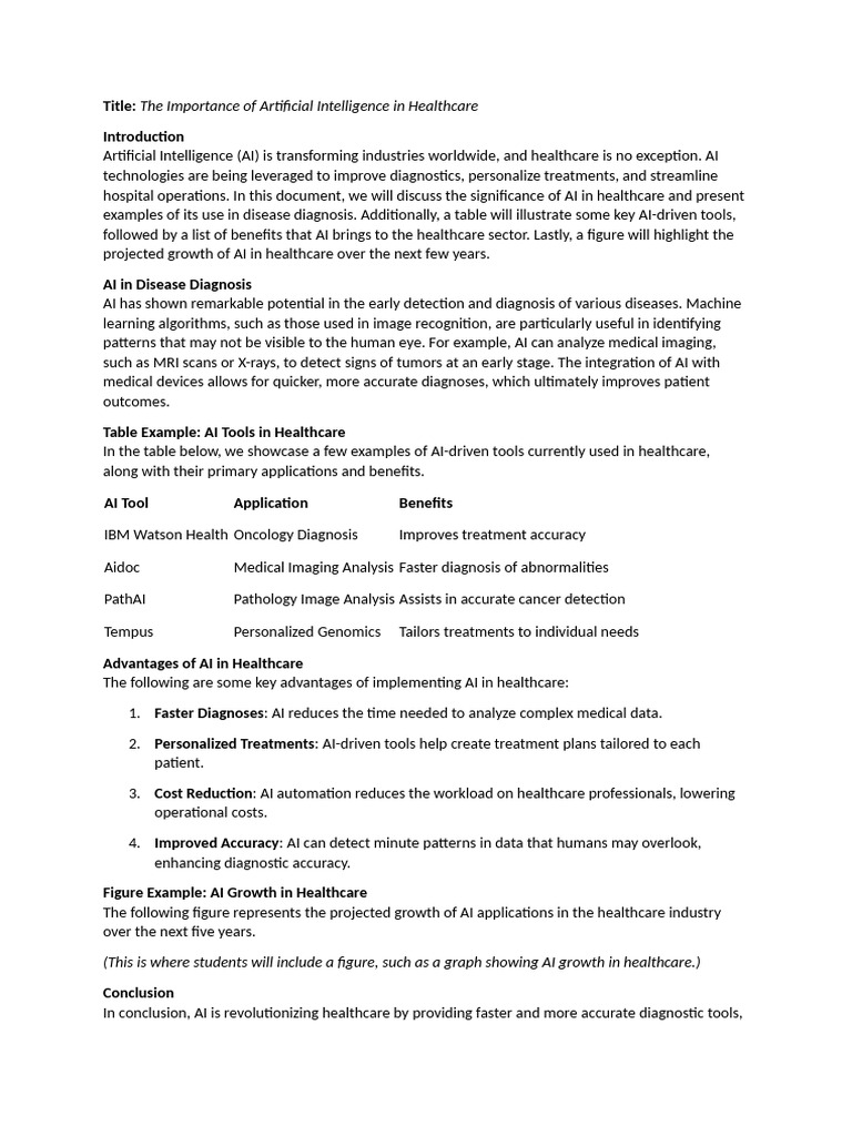AI's Role in Transforming Healthcare | PDF | Artificial Intelligence ...