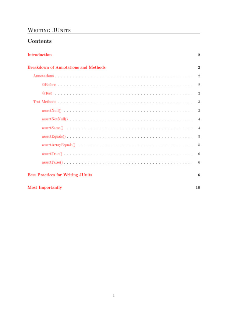 Writing Effective JUnit Tests | PDF | Method (Computer Programming ...