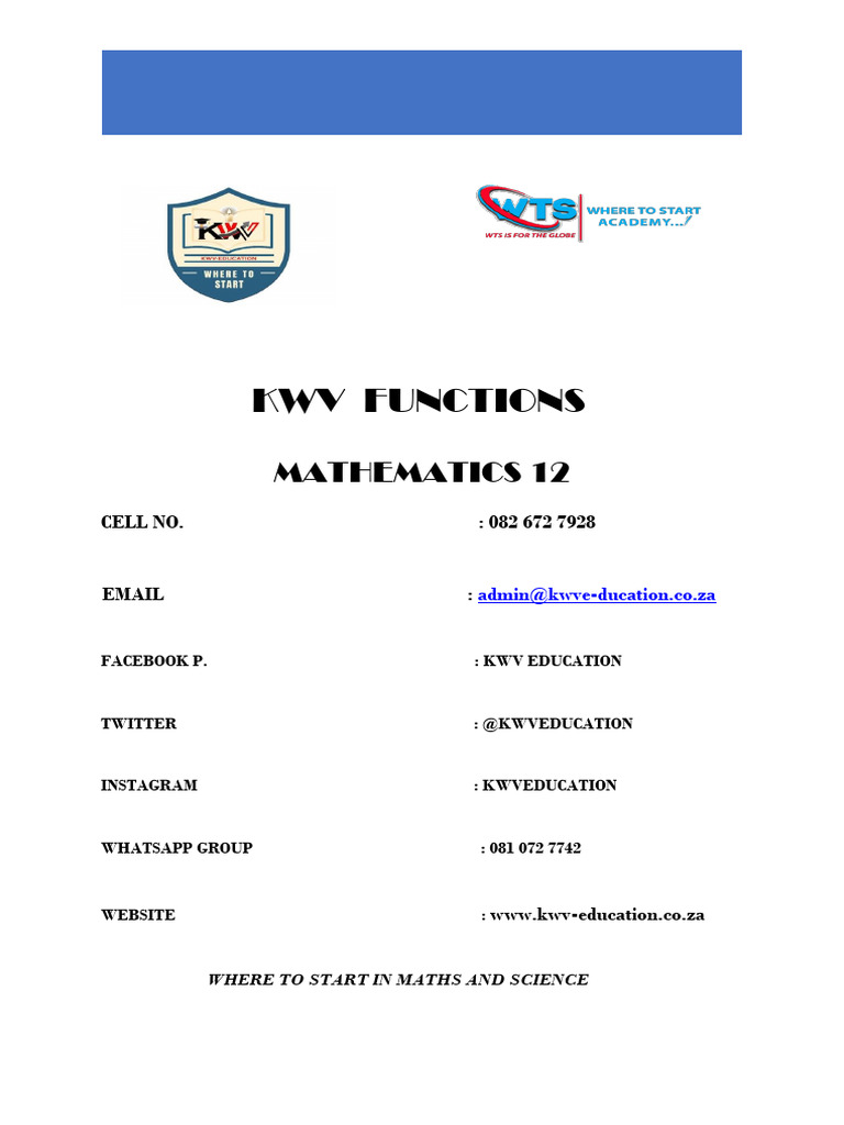 kwv-functions-pdf-cartesian-coordinate-system-function-mathematics